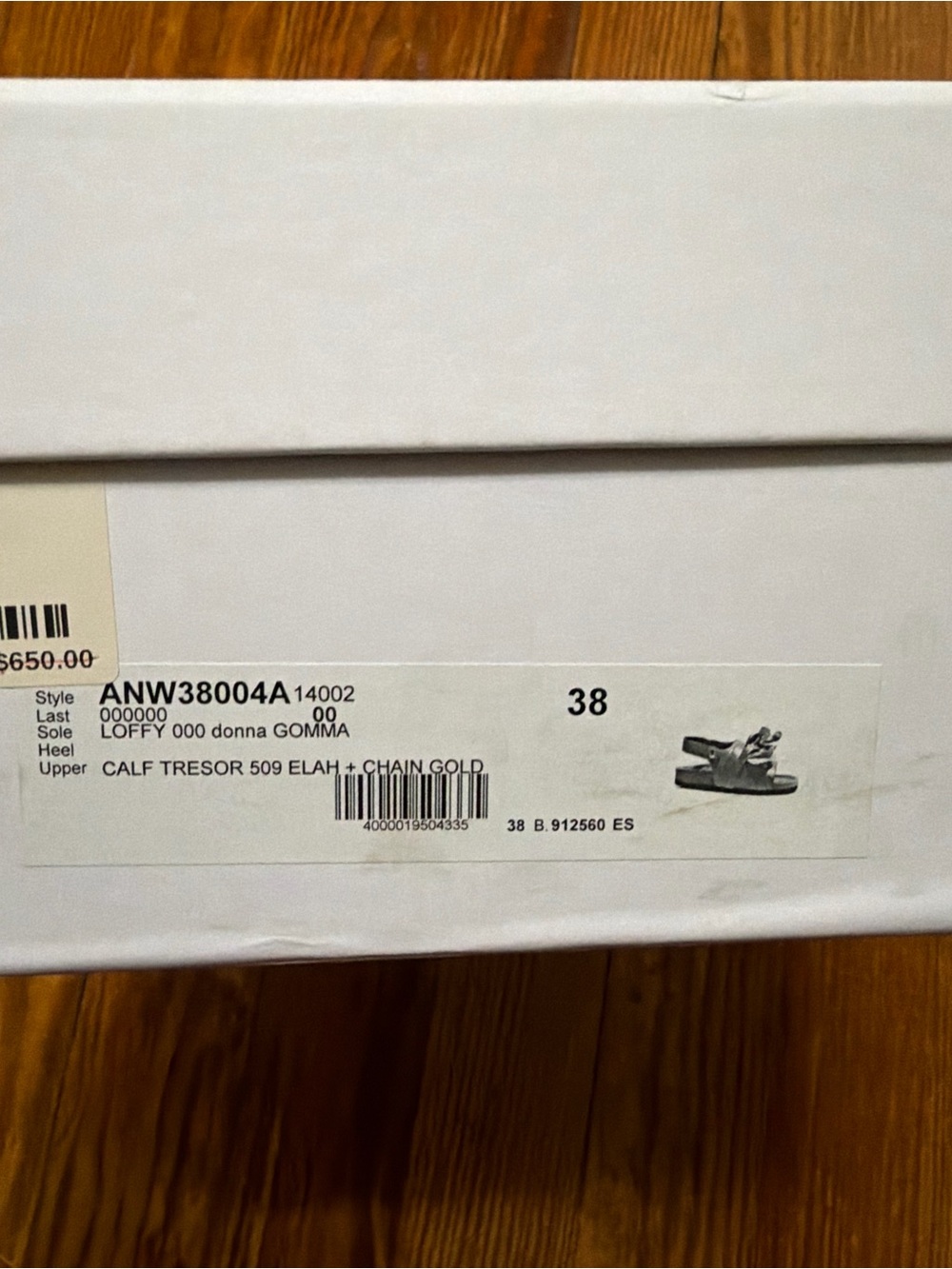 JW Anderson Tan Leather Chain Sandals 38 - Picture 5 of 6